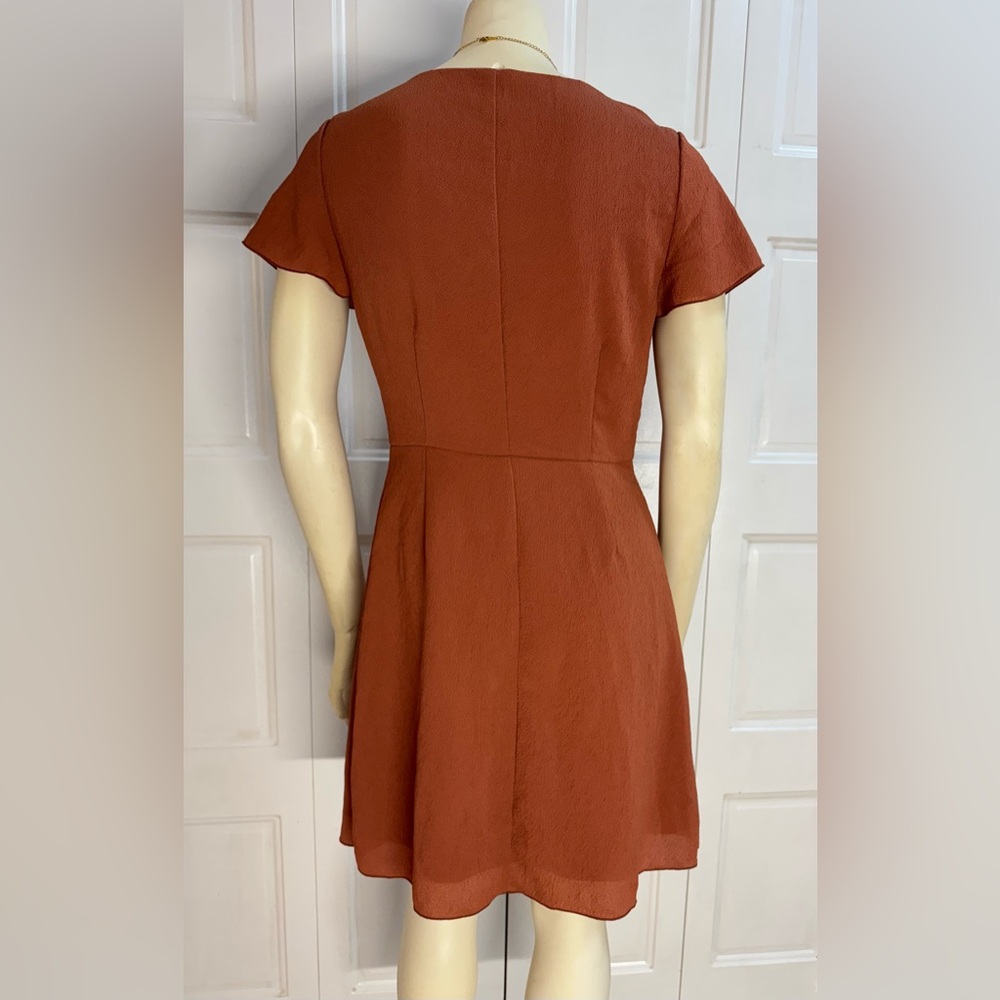 Wilfred Aritzia Rust Button Front Mini Dress Shor… - image 2
